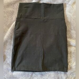 organic hemp stretch black mini skirt